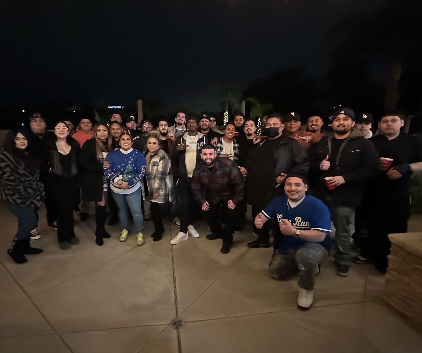 Team photo at the shop, December 2023